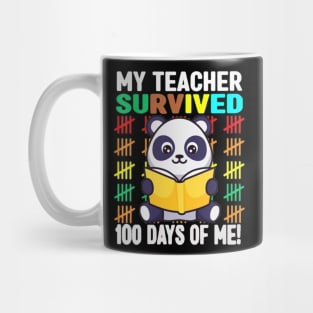 My Teacher Survived 100 Days Of Me Funny 100th Day Of School Mug